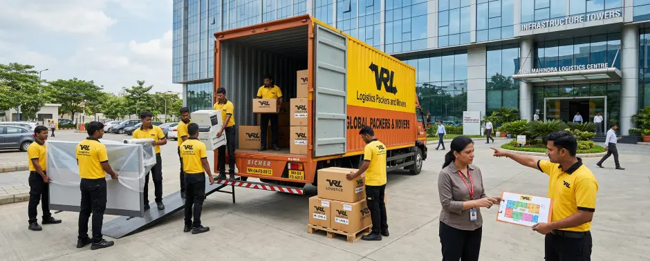 Corporate office relocation project — systematic setup at new premises by VRL Logistics