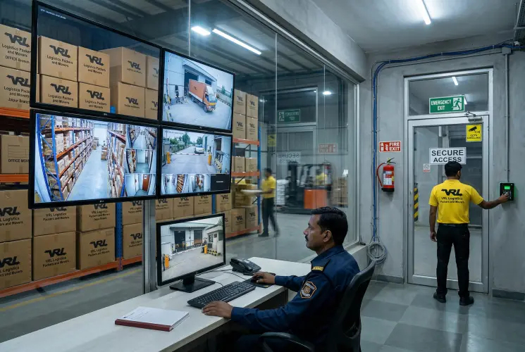 24/7 security surveillance and access control at VRL Logistics secure storage facility